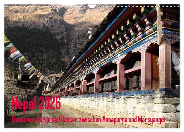 Produktbild: Nepal 2026 Menschen, Berge und G&ouml;tter zwischen Annapurna und Marsyangdi (Wandkalender 2026 DIN A3 quer), CALVENDO Monatskalender