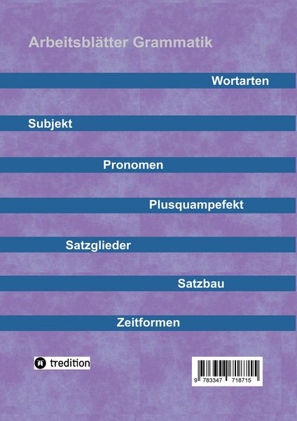 Produktbild: Arbeitsbl&auml;tter GRAMMATIK