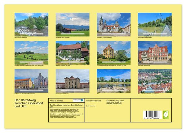 Produktbild: Der Illerradweg zwischen Oberstdorf und Ulm (Wandkalender 2026 DIN A3 quer), CALVENDO Monatskalender
