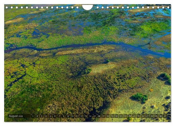 Produktbild: Okavango - Das Delta von oben (Wandkalender 2026 DIN A4 quer), CALVENDO Monatskalender