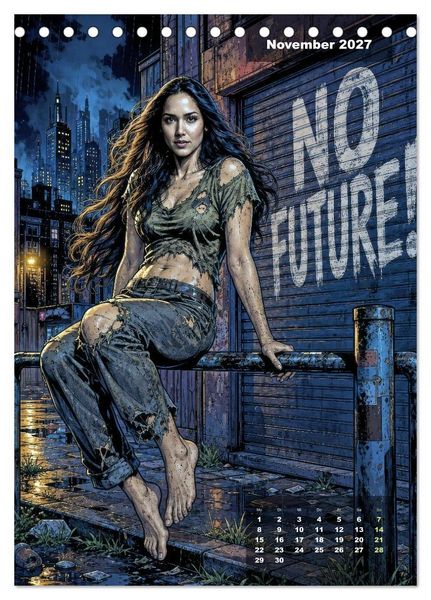 Produktbild: No Future: Dystopische Street-Art Graphic Novel (Tischkalender 2027 DIN A5 hoch), CALVENDO Monatskalender