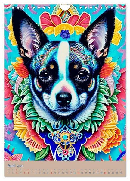 Produktbild: Chihuahuas. Kunstvolle Portr&auml;ts der kleinen Hunde (Wandkalender 2026 DIN A4 hoch), CALVENDO Monatskalender