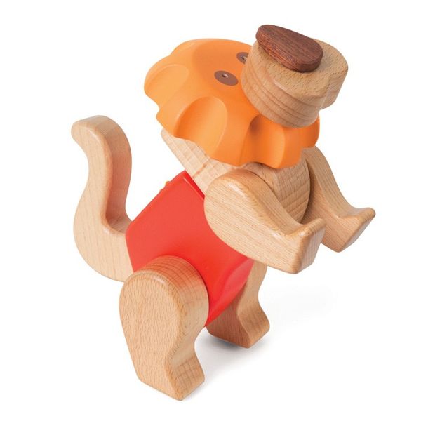 Produktbild: small foot 9835 - Kreativ-Bausatz L&ouml;we, Holz, Klick & Dreh System