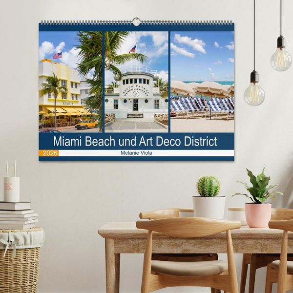 Produktbild: Miami Beach und Art Deco District (Wandkalender 2026 DIN A2 quer), CALVENDO Monatskalender