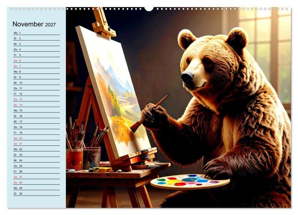 Produktbild: Tierisch kreativ: Hobbies im Tierreich (hochwertiger Premium Wandkalender 2027 DIN A2 quer), Kunstdruck in Hochglanz