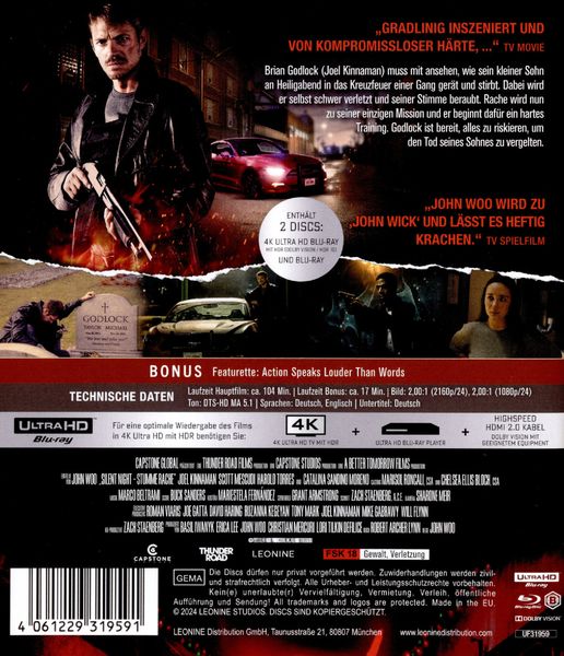 Produktbild: Silent Night - Stumme Rache (4K Ultra HD) (+ Blu-ray)