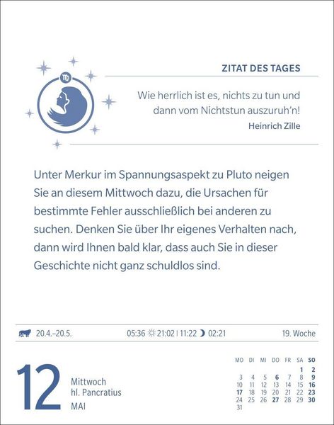 Produktbild: Jungfrau Sternzeichenkalender 2027 - Tagesabrei&szlig;kalender - Ihr Horoskop f&uuml;r jeden Tag