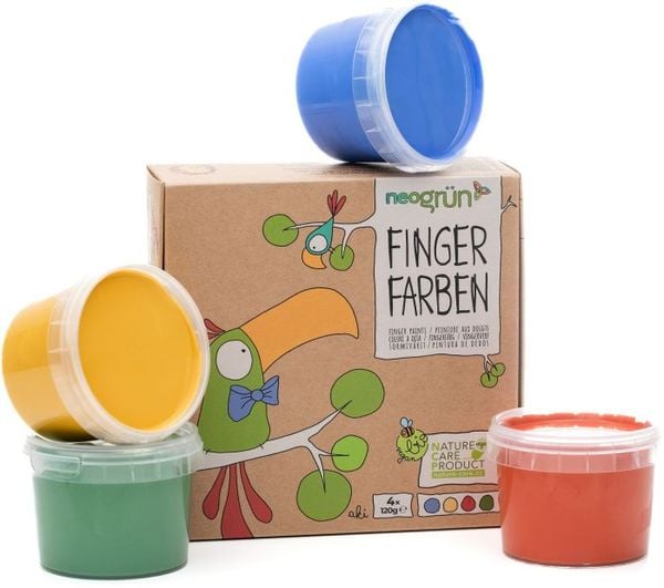 Neogrün Fingerfarben 4er Set Aki