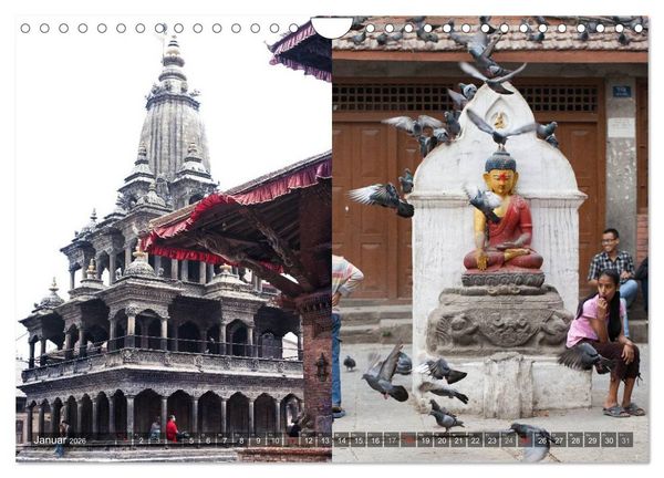Produktbild: NEPAL Bhaktapur Kathmandu (Wandkalender 2026 DIN A4 quer), CALVENDO Monatskalender