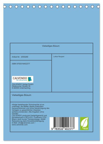 Produktbild: Vielseitiges B&uuml;sum (Tischkalender 2026 DIN A5 hoch), CALVENDO Monatskalender