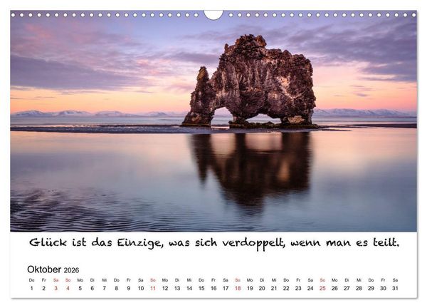 Produktbild: Meditation Wasser (Wandkalender 2026 DIN A3 quer), CALVENDO Monatskalender