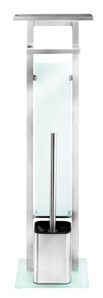 Produktbild: Stand WC-Garnitur Mod. Debar mit Ablage Edelstahl, rostfrei
