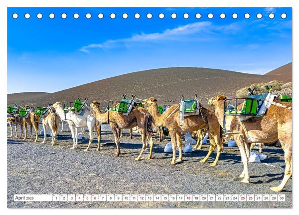 Produktbild: Lanzarote - Wo die Vulkane die Landschaft formten (Tischkalender 2026 DIN A5 quer), CALVENDO Monatskalender
