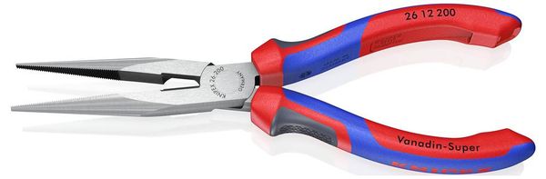 Produktbild: Knipex 26 12 200 Werkstatt Flachrundzange Gerade Vanadium Elektrostahl 200mm