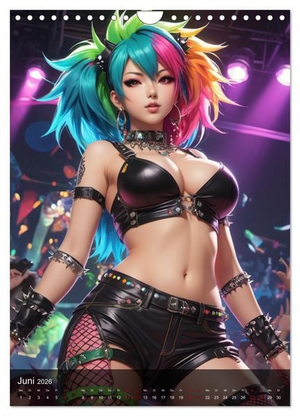 Produktbild: Sexy Manga Girls (Wandkalender 2026 DIN A4 hoch), CALVENDO Monatskalender