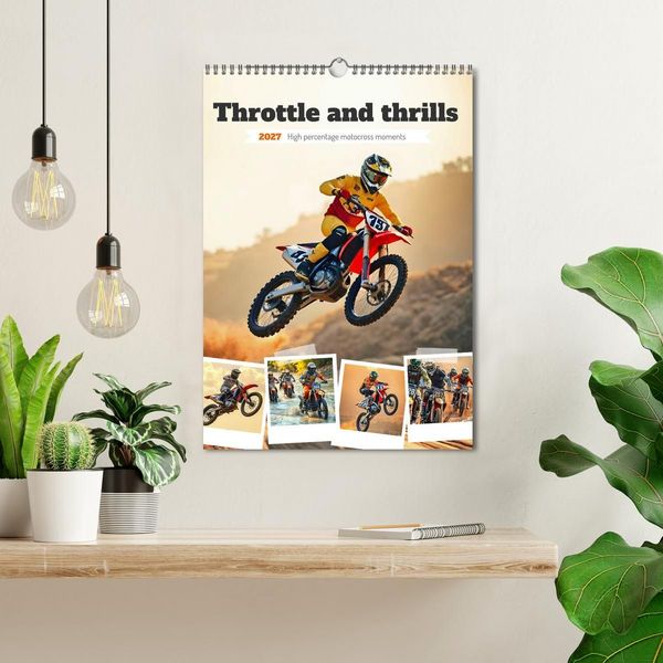 Produktbild: Throttle and thrills - High percentage motocross moments (Wall Calendar 2027 DIN A3 portrait), CALVENDO 12 Month Wall Calendar