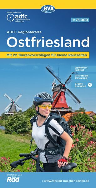 Produktbild: BVA ADFC Regionalkarte Ostfriesland 1:75.000