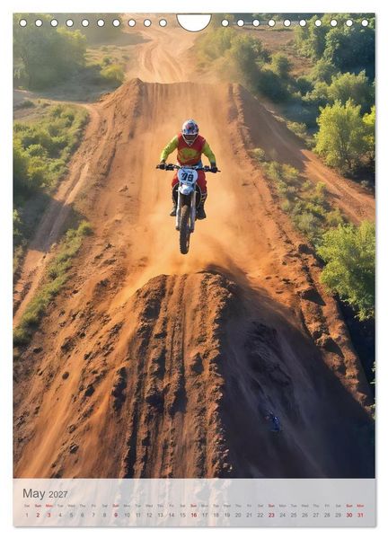 Produktbild: Born to Jump - Extreme motocross with adrenaline and dust (Wall Calendar 2027 DIN A4 portrait), CALVENDO 12 Month Wall Calendar