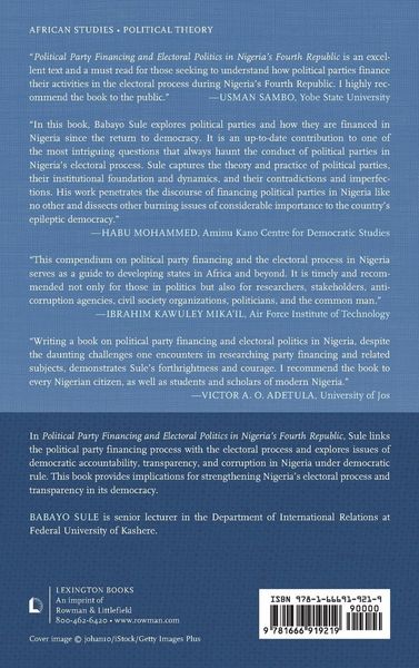 Produktbild: Political Party Financing and Electoral Politics in Nigeria's Fourth Republic