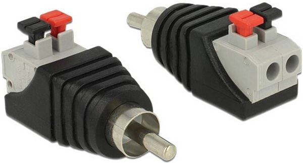 Produktbild: Delock 65566 Cinch Adapter [1x Cinch-Stecker - 1x Buchse] Schwarz, Grau, Rot