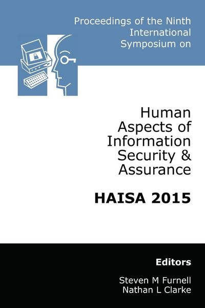 Produktbild: Proceedings of the Ninth International Symposium on Human Aspects of Information Security & Assurance (HAISA 2015)