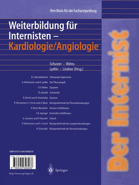Der Internist: Weiterbildung für Internisten Kardiologie/ Angiologie