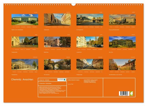 Produktbild: Chemnitz Ansichten (Wandkalender 2026 DIN A2 quer), CALVENDO Monatskalender