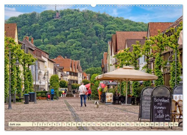Produktbild: Bodenwerder - entz&uuml;ckende M&uuml;nchhausen-Stadt an der Oberweser (Wandkalender 2026 DIN A2 quer), CALVENDO Monatskalender