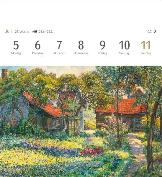 Produktbild: Malerische G&auml;rten Postkartenkalender 2027 - Kalender mit 53 Kunstpostkarten