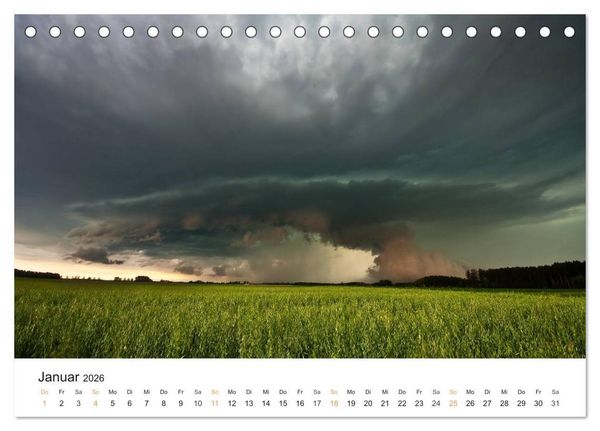 Produktbild: Faszination Gewitter (Tischkalender 2026 DIN A5 quer), CALVENDO Monatskalender