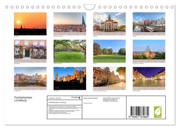 Produktbild: Fantastisches L&uuml;neburg (Wandkalender 2026 DIN A4 quer), CALVENDO Monatskalender