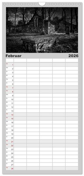 Produktbild: Familienplaner 2026 - Gothic Fantasy mit 5 Spalten (Wandkalender, 21 x 45 cm) CALVENDO