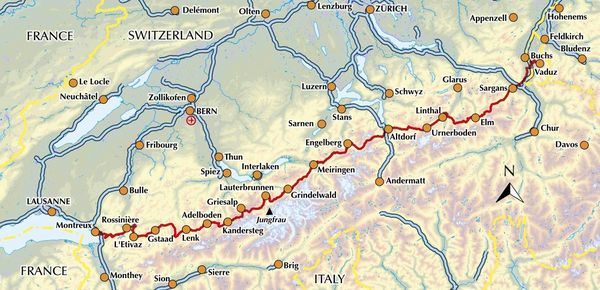 Produktbild: The Swiss Alpine Pass Route - Via Alpina Route 1