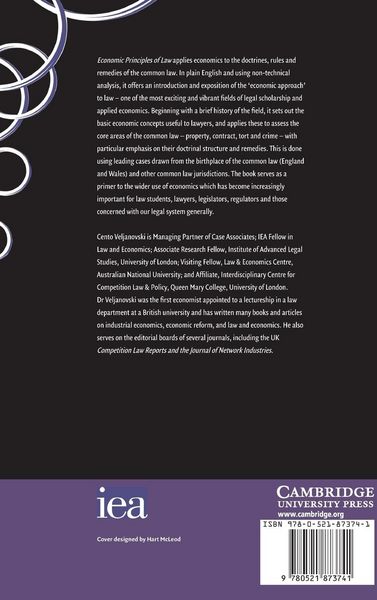 Produktbild: Economic Principles of Law