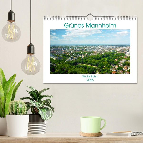 Produktbild: Gr&uuml;nes Mannheim (Wandkalender 2026 DIN A4 quer), CALVENDO Monatskalender