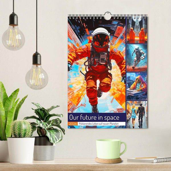 Produktbild: Our future in space. Pulsierendes Leben auf neuen Planeten (Wandkalender 2026 DIN A4 hoch), CALVENDO Monatskalender