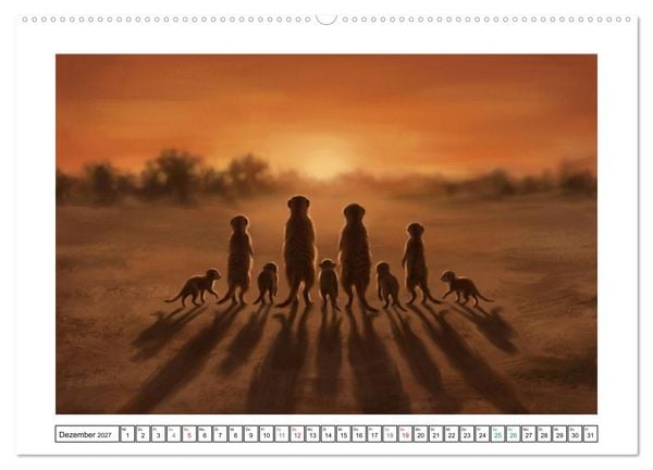 Produktbild: Erdm&auml;nnchen - Ein Tag vor dem Bau (hochwertiger Premium Wandkalender 2027 DIN A2 quer), Kunstdruck in Hochglanz