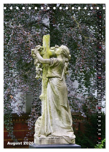 Produktbild: Friedhofsengel in Berlin (Tischkalender 2026 DIN A5 hoch), CALVENDO Monatskalender