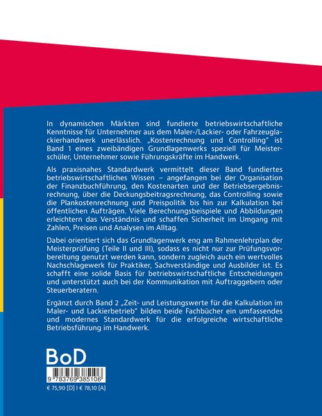 Produktbild: Kostenrechnung und Controlling im Maler-/Lackier- und Fahrzeuglackierbetrieb