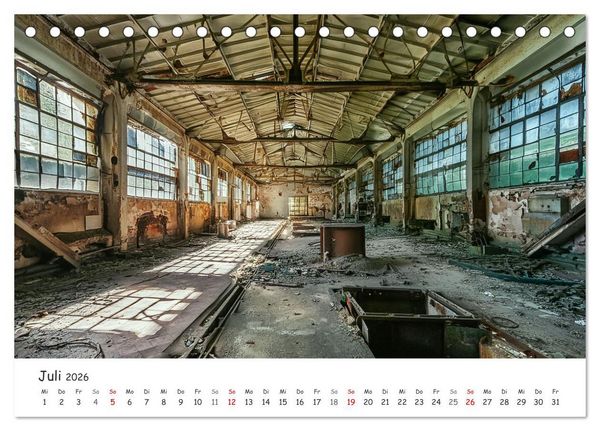 Produktbild: KI - Lost Places aus dem Rechner (Tischkalender 2026 DIN A5 quer), CALVENDO Monatskalender