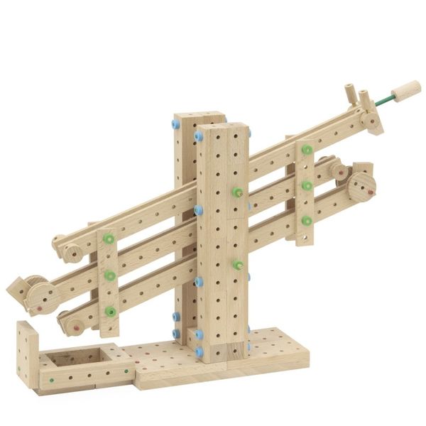Produktbild: MATADOR 11407 - Explorer E407, Baukasten, Holz, 407 Teile, Konstruktionsbaukasten, ab 5 Jahren, Spielend lernen!