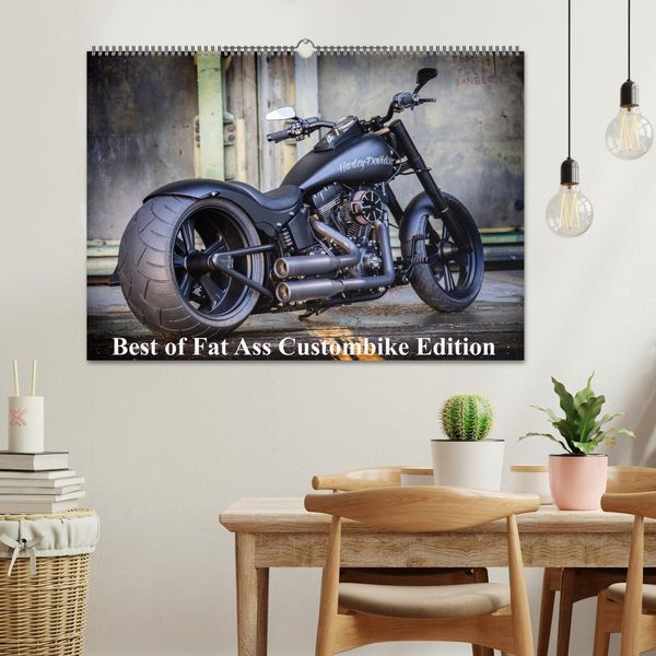Produktbild: Exklusive Best of Fat Ass Custombike Edition, feinste Harleys mit fettem Hintern (Wandkalender 2025 DIN A2 quer), CALVENDO Monatskalender