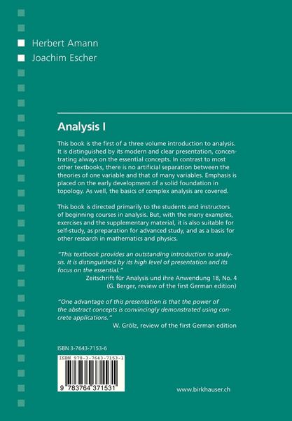 Produktbild: Analysis I