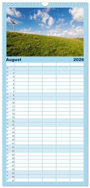 Produktbild: Familienplaner 2026 - Gr&uuml;&szlig;e von Pellworm mit 5 Spalten (Wandkalender, 21 x 45 cm) CALVENDO