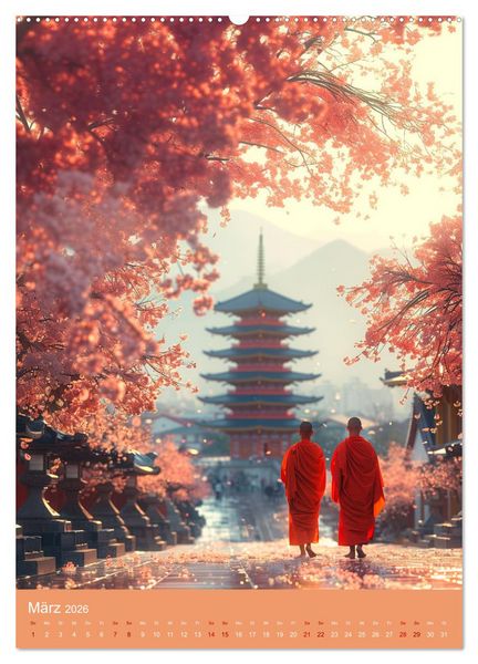Produktbild: Meditative Stille (Wandkalender 2026 DIN A2 hoch), CALVENDO Monatskalender