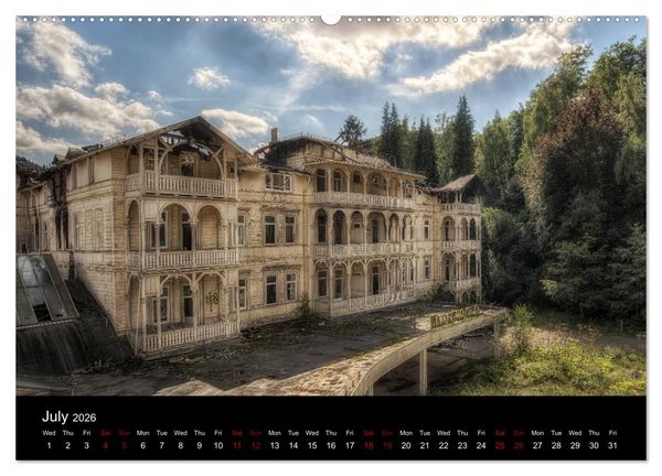 Produktbild: Abandoned Places in Germany (High Quality Premium Wall Calendar 2026 DIN A2 landscape),CALVENDO 12 Month Wall Calendar