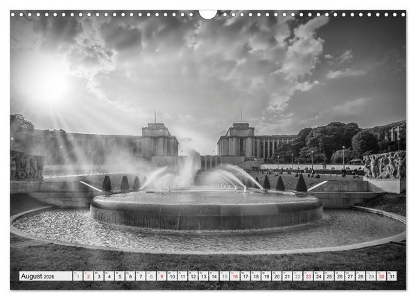 Produktbild: PARIS Monochrome Impressionen (Wandkalender 2026 DIN A3 quer), CALVENDO Monatskalender
