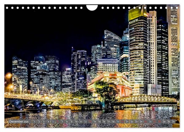 Produktbild: Singapore - Discover Central Area (Wall Calendar 2026 DIN A4 landscape), CALVENDO 12 Month Wall Calendar