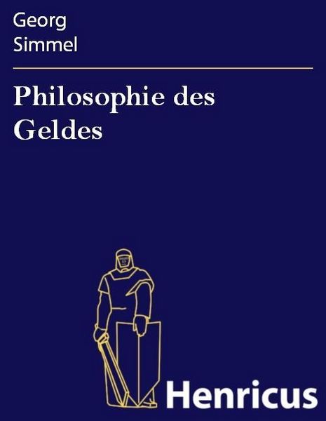 Produktbild: Philosophie des Geldes