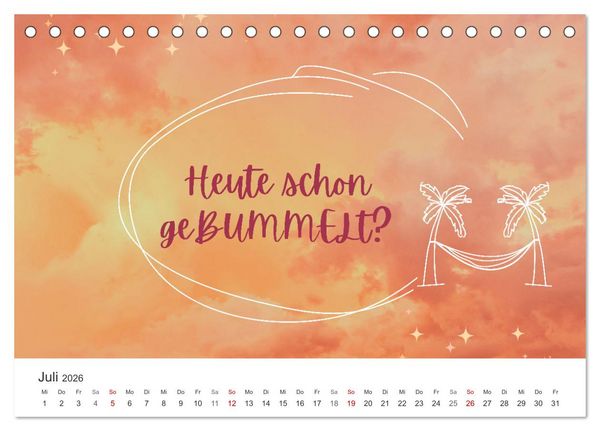 Produktbild: Lass Freude dein Kompass sein (Tischkalender 2026 DIN A5 quer), CALVENDO Monatskalender